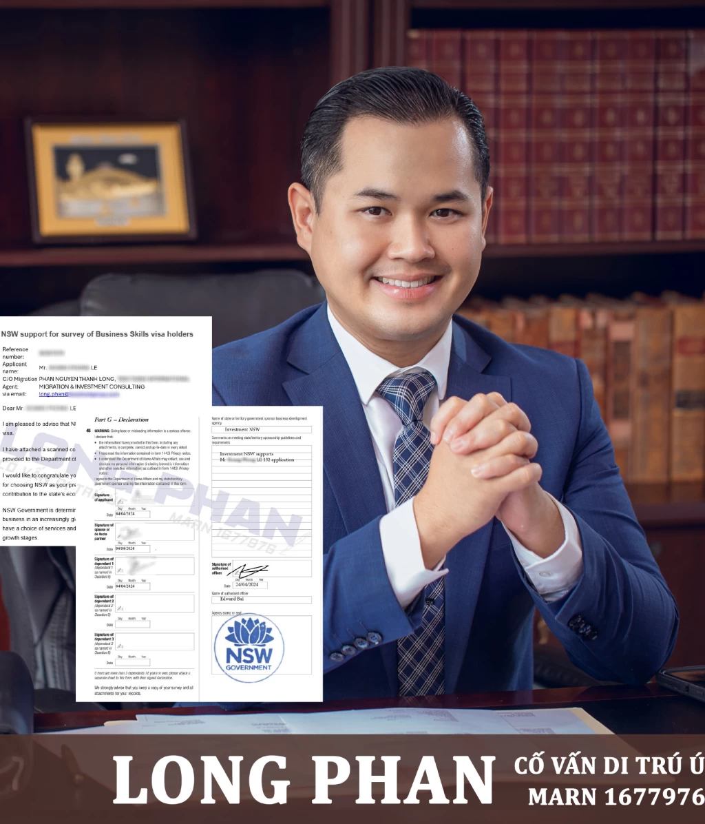 CHÚC MỪNG GIA ĐÌNH ANH HOÀNG ĐƯỢC TIỂU BANG NEW SOUTH WALES XÁC NHẬN ĐÃ THỰC HIỆN ĐÚNG CAM KẾT CỦA VISA 132A – DIỆN LỊCH SỬ KINH DOANH THÀNH CÔNG